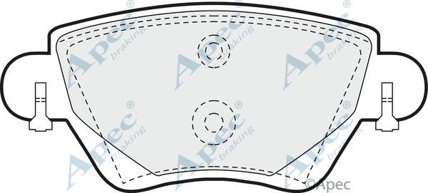 APEC BRAKING Bremžu uzliku kompl., Disku bremzes PAD1175